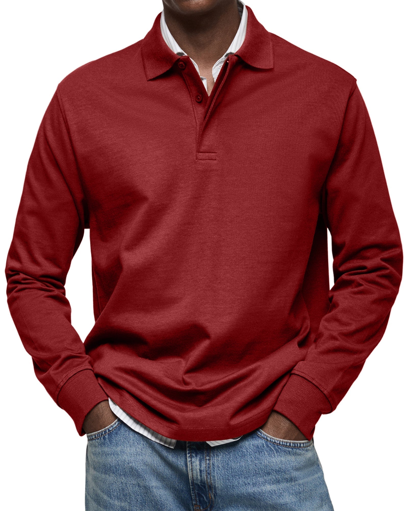 Hudson | Casual Long Sleeve Polo Shirt