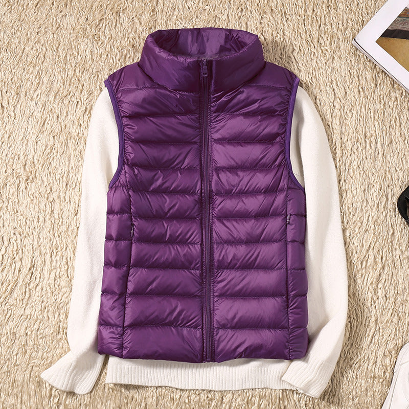 Serin | Lightweight Down Vest with Pleated Design