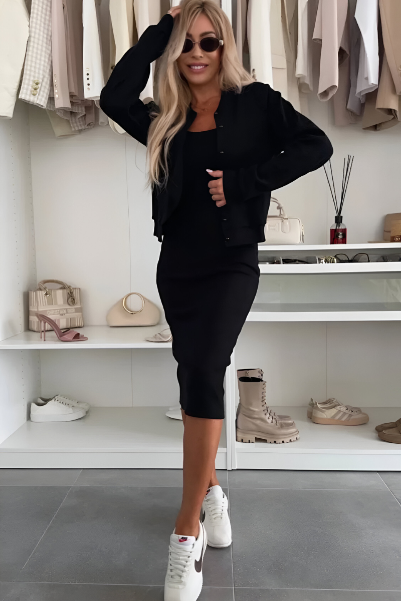 Scarlett | Comfortable Midi Dress & Vest