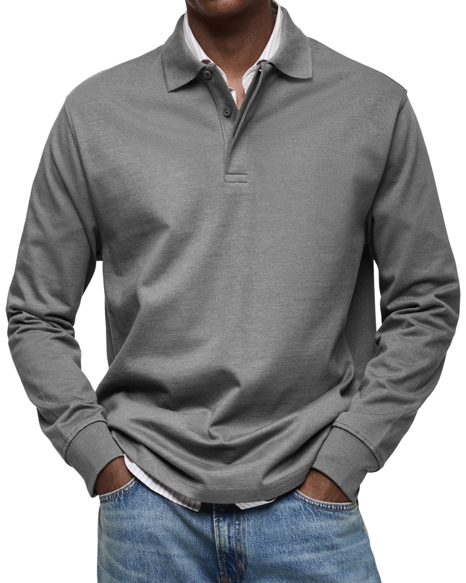 Hudson | Casual Long Sleeve Polo Shirt