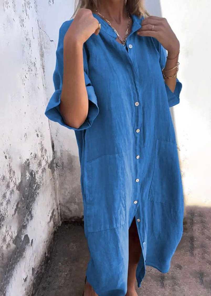 Leilani | Casual Maxi Shirt Dress