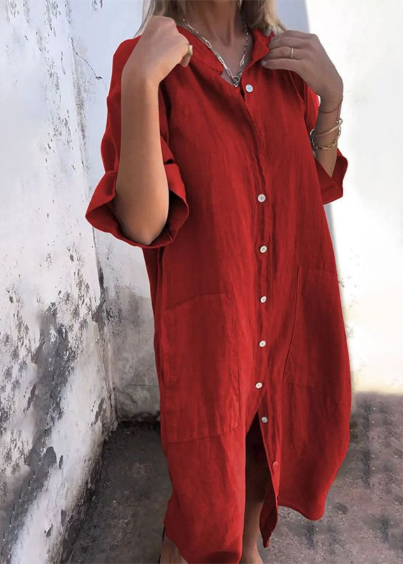 Leilani | Casual Maxi Shirt Dress