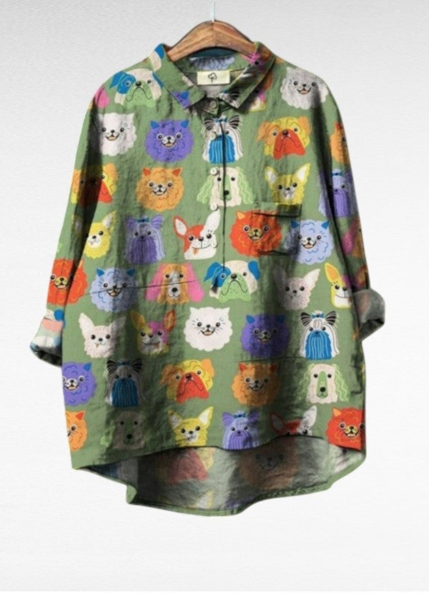Tully Jane | Exclusive Women's Blouse with Dog Print