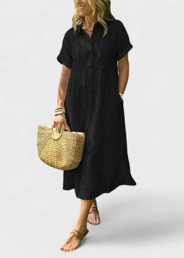 Sunny Striped Maxi Dress – Breezy Coastal Vibes