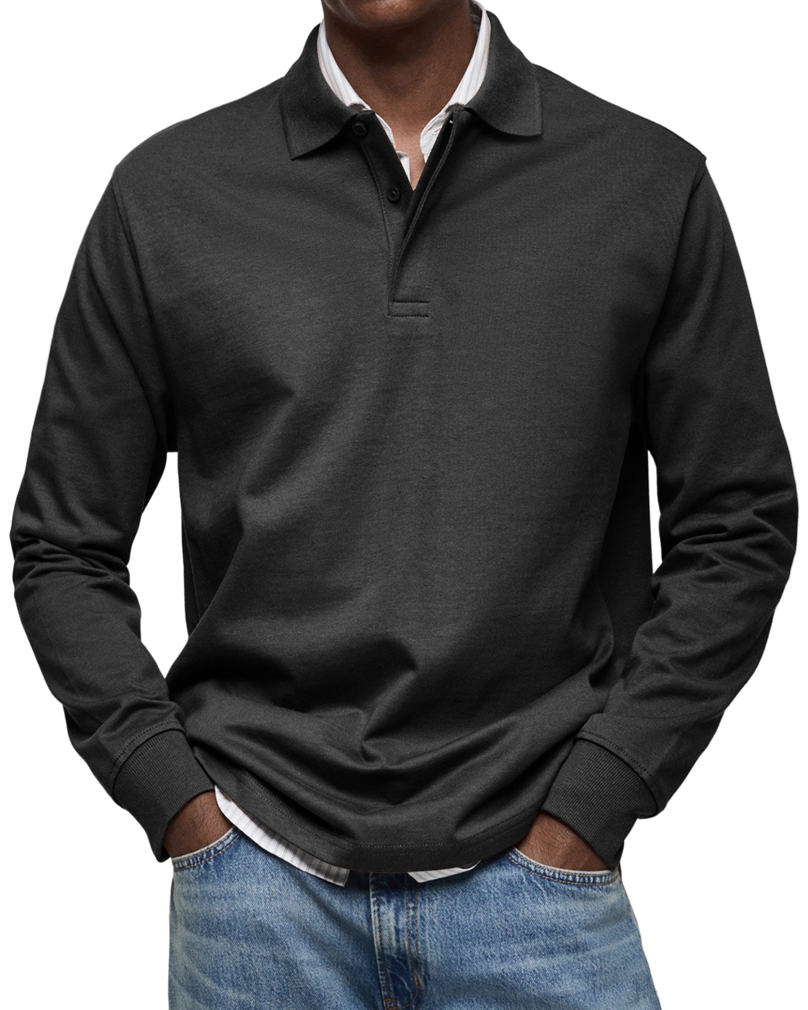 Hudson | Casual Long Sleeve Polo Shirt