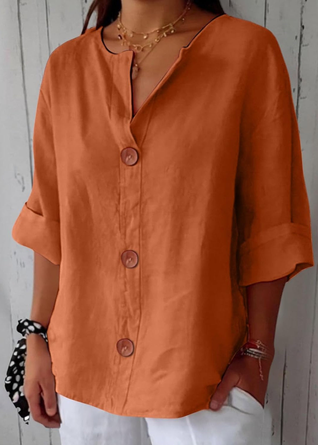 Rachel β Casual Linen Blouse