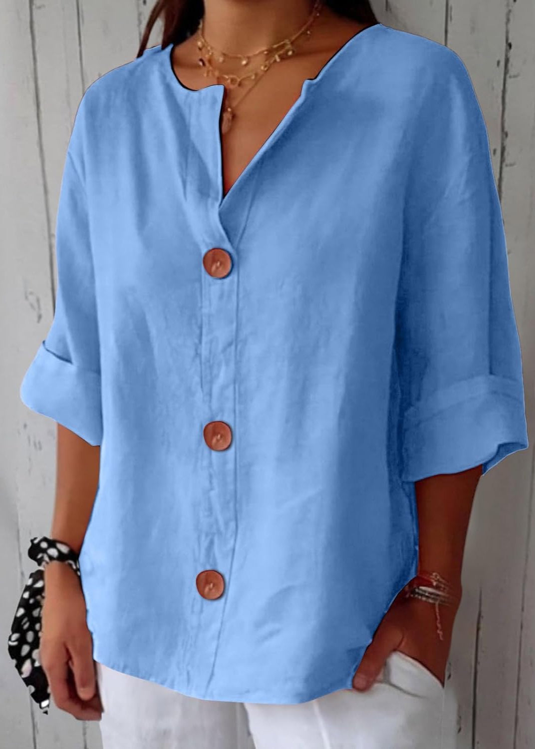Rachel β Casual Linen Blouse