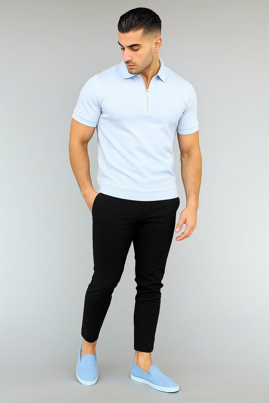 Liam | Zip Polo Shirt