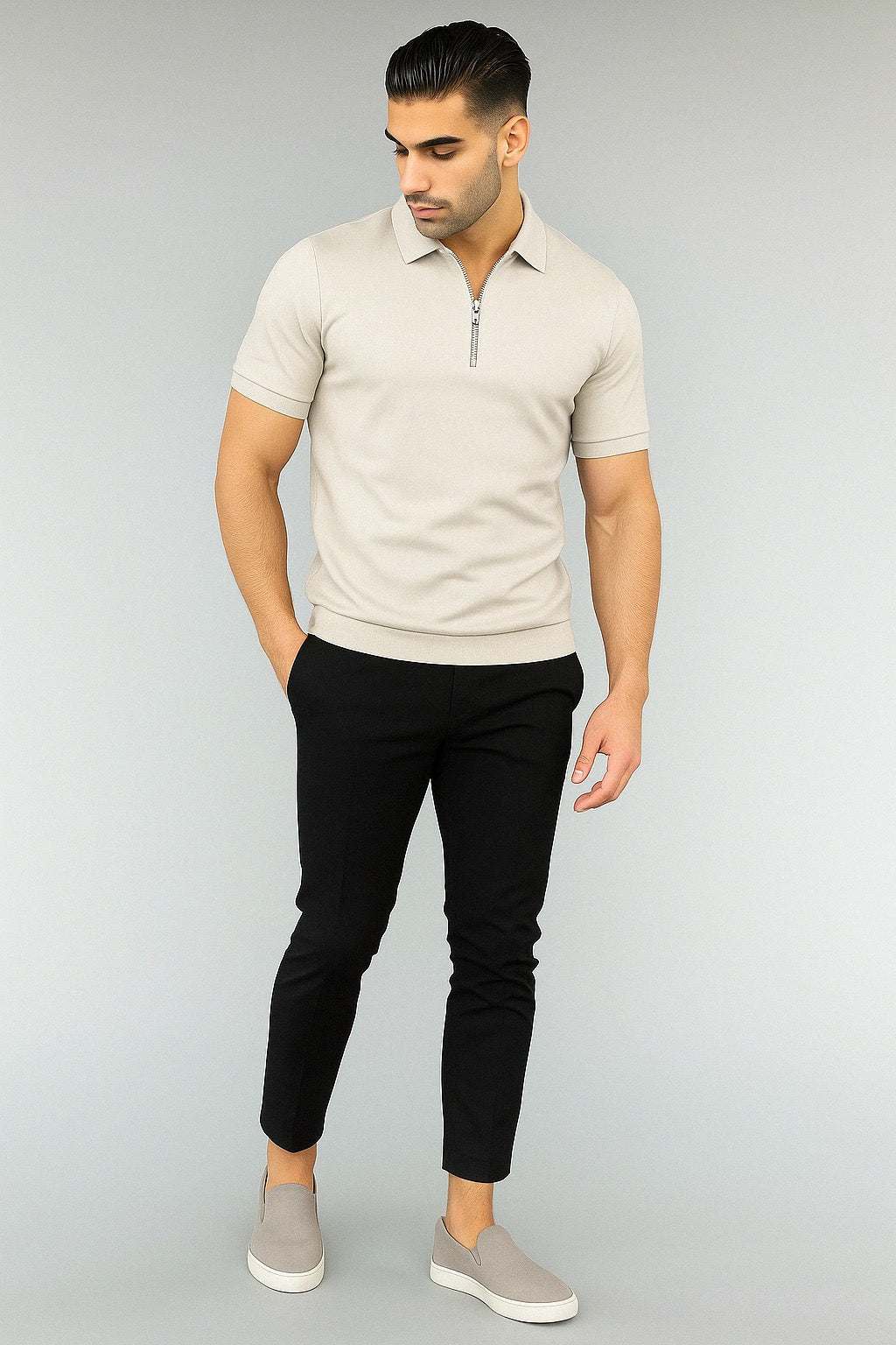 Liam | Zip Polo Shirt