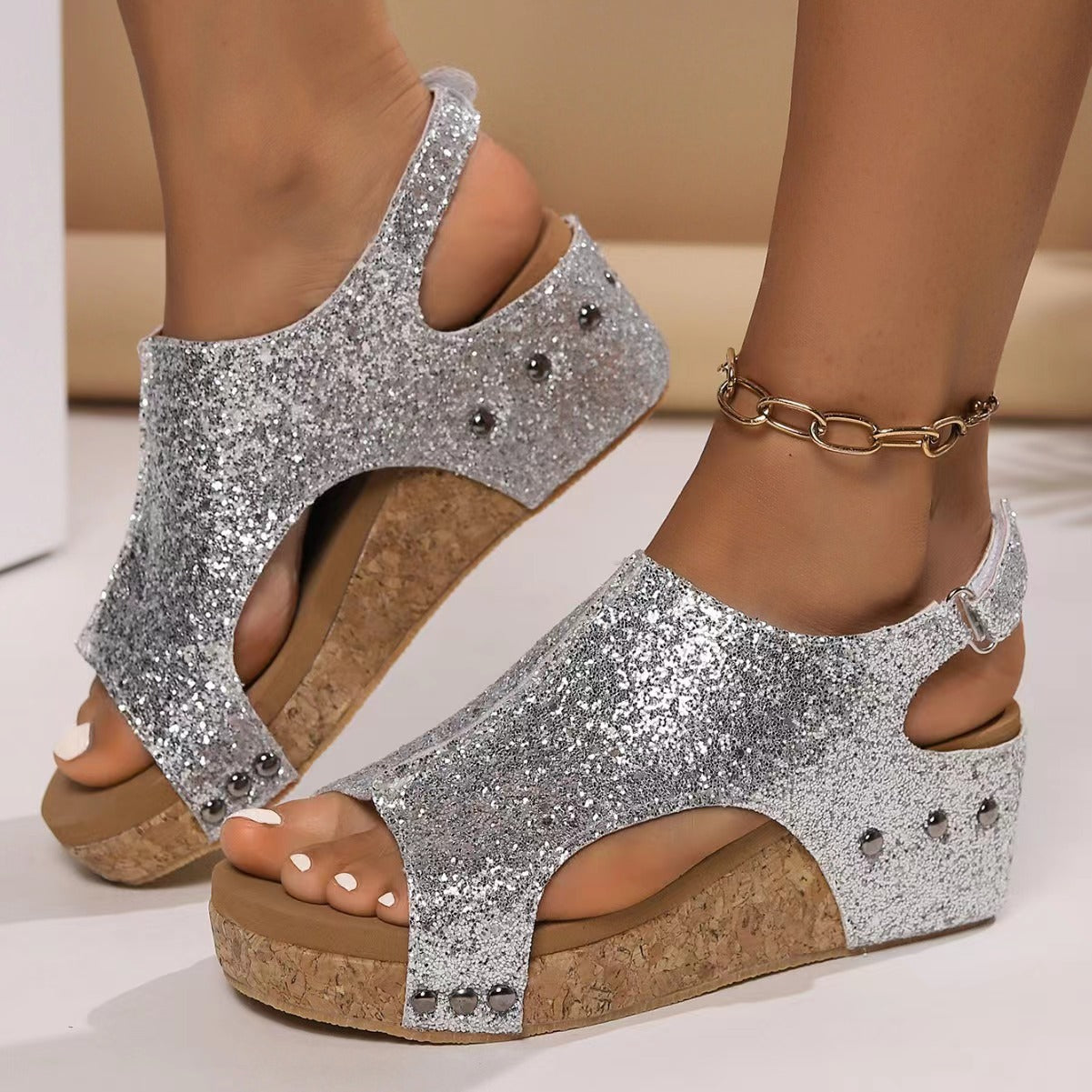 The Ava Wedge Sandal