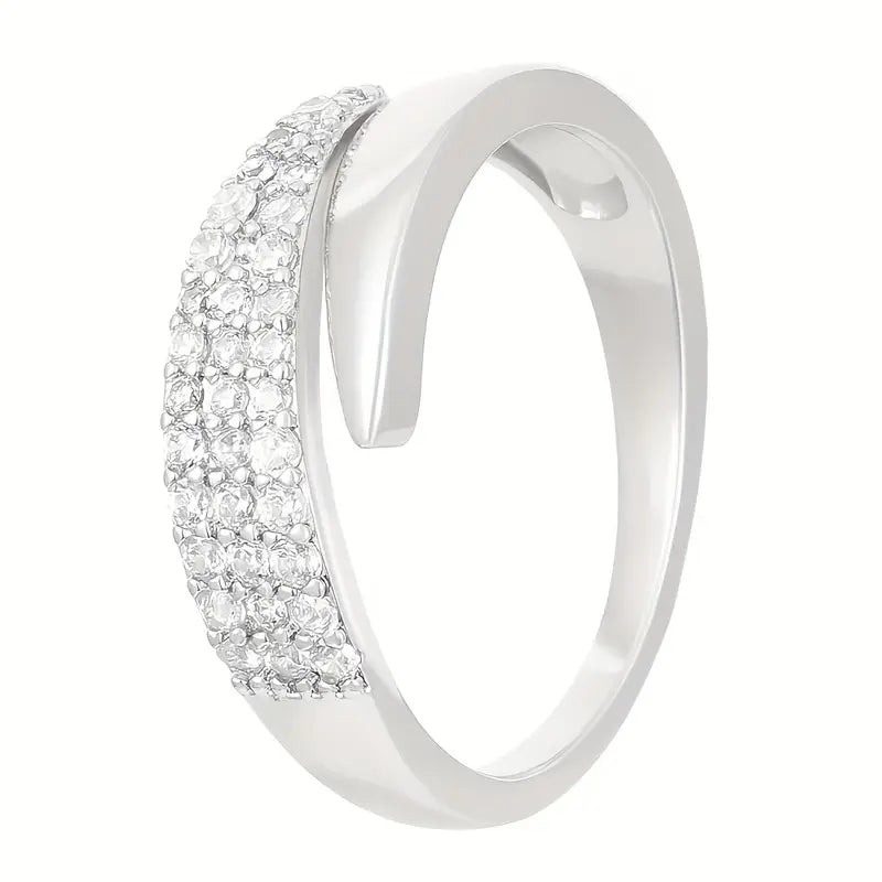 Elegant Gold Ring with Sparkling Zirconia – Buy 1 Get 1 Free - use code RING1PLUS1