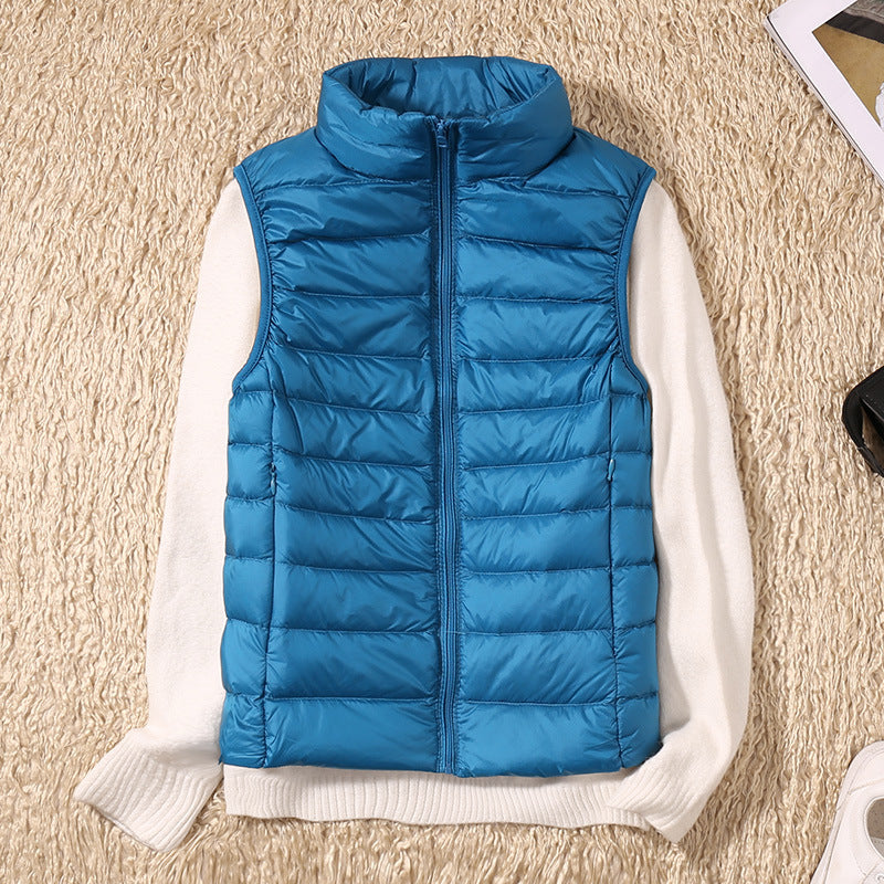 Serin | Lightweight Down Vest with Pleated Design