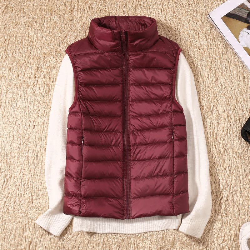 Serin | Lightweight Down Vest with Pleated Design
