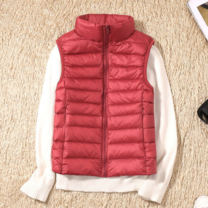 Serin | Lightweight Down Vest with Pleated Design