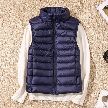 Serin | Lightweight Down Vest with Pleated Design
