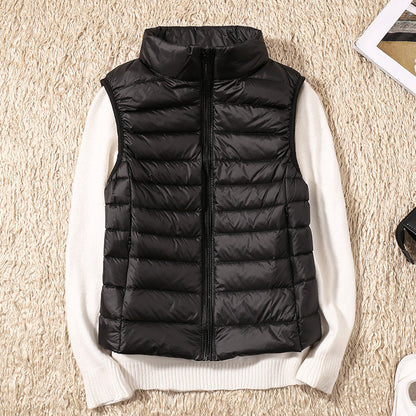 Serin | Lightweight Down Vest with Pleated Design