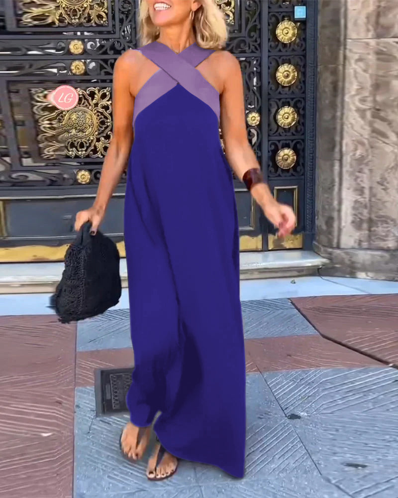 Mila | Cross-Neck Maxi Dress
