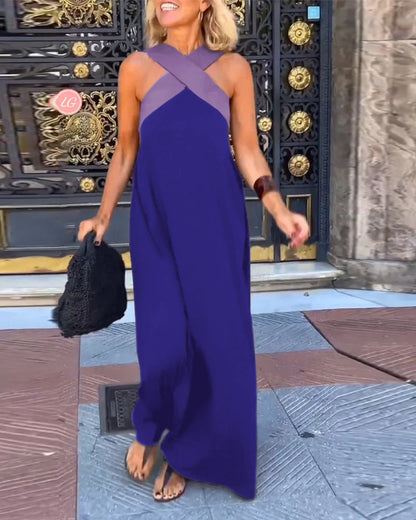 Mila | Cross-Neck Maxi Dress