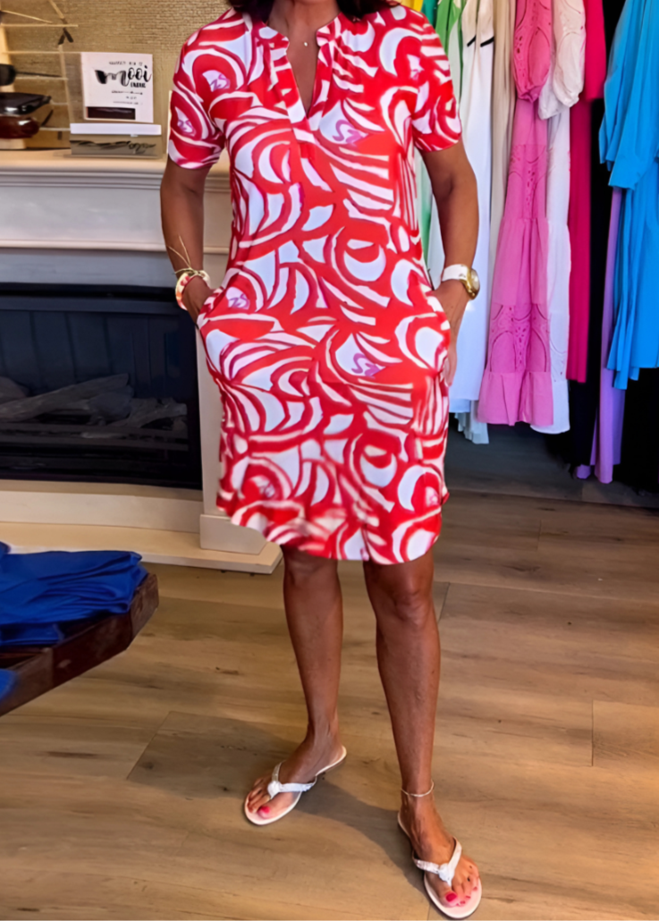 Anna | Sporty Chic Dress with Abstract Design