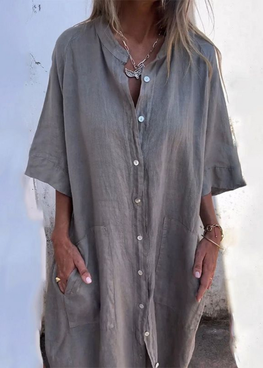 Leilani | Casual Maxi Shirt Dress