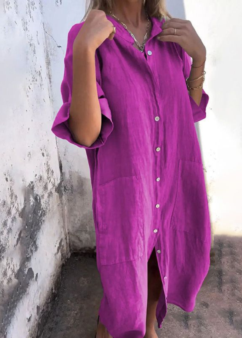 Leilani | Casual Maxi Shirt Dress