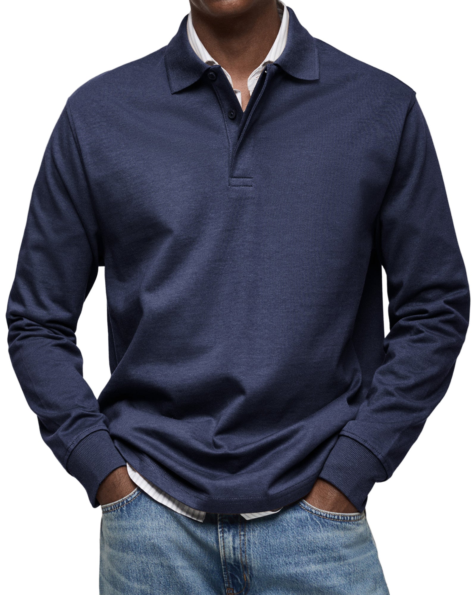 Hudson | Casual Long Sleeve Polo Shirt