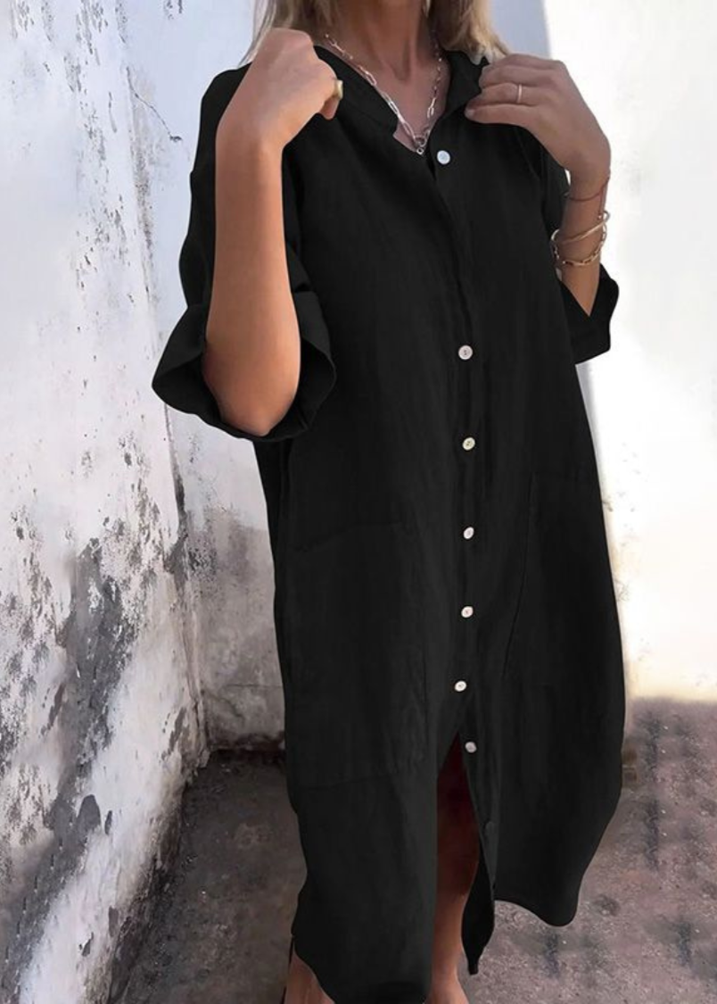 Leilani | Casual Maxi Shirt Dress
