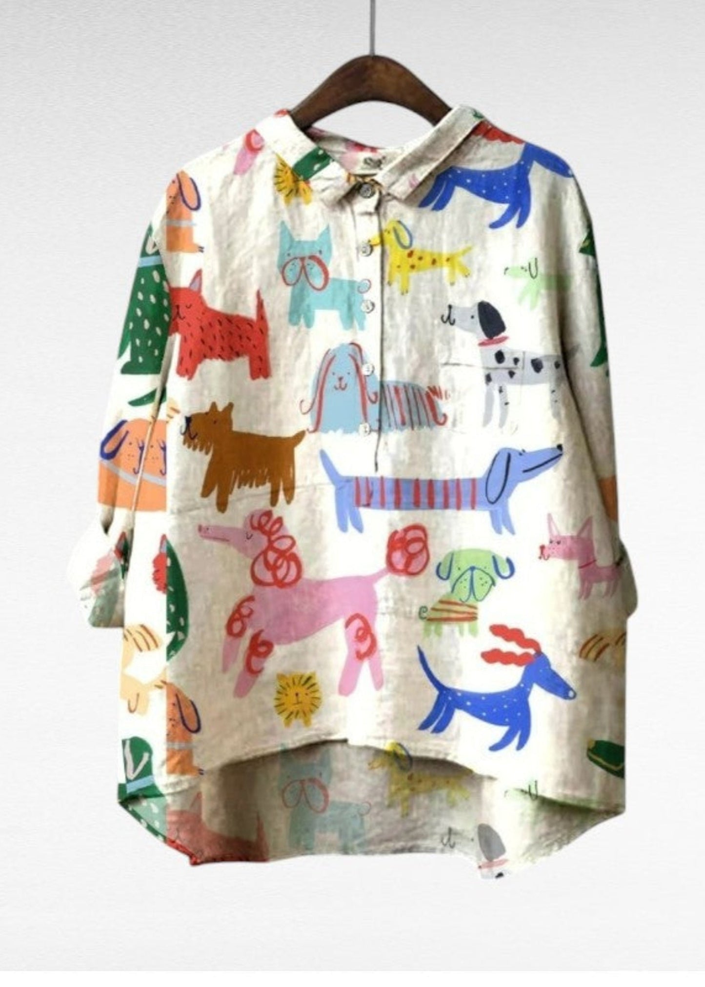 Tully Jane | Exclusive Women's Blouse with Dog Print