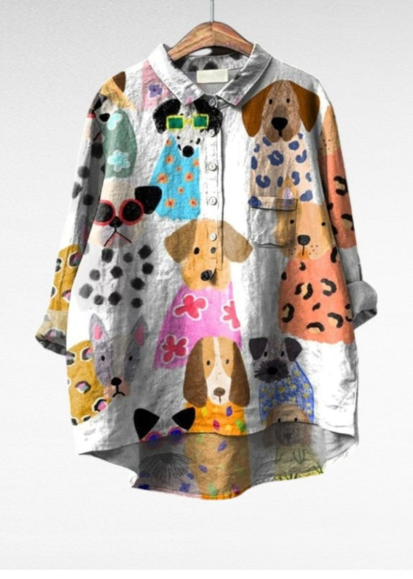 Tully Jane | Exclusive Women's Blouse with Dog Print