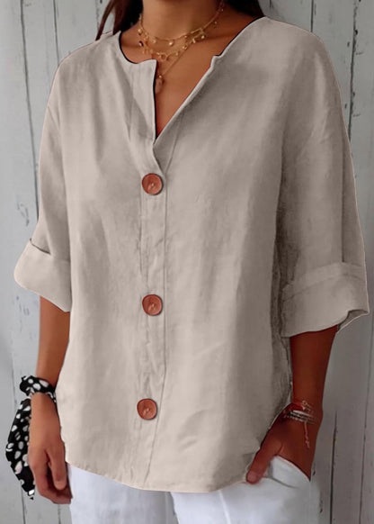 Rachel – Casual Linen Blouse
