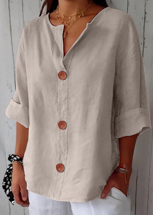 Rachel – Casual Linen Blouse