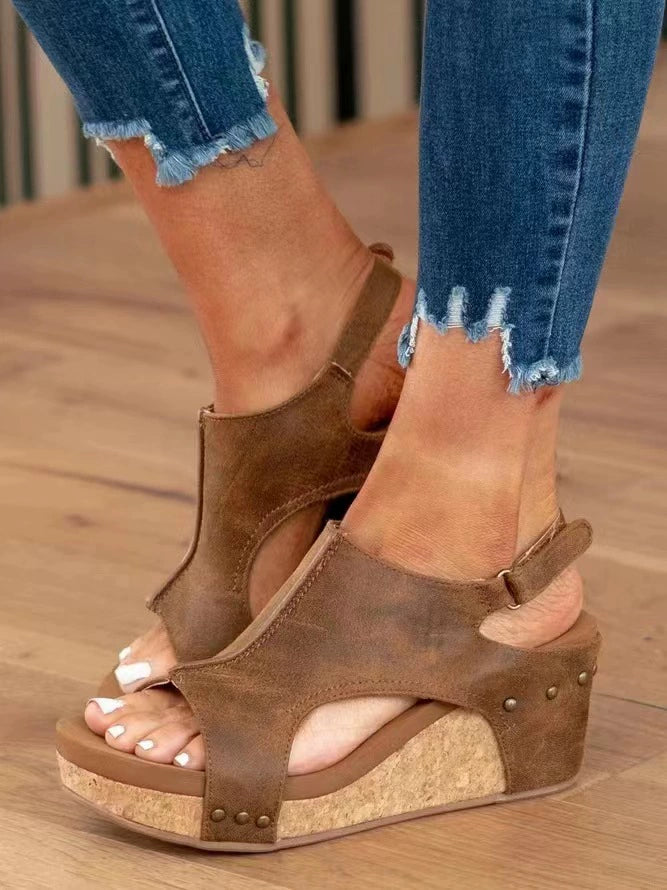 The Ava Wedge Sandal