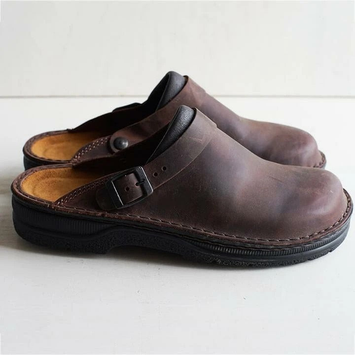 Ethan | Timeless leather clogs with orthopedic support