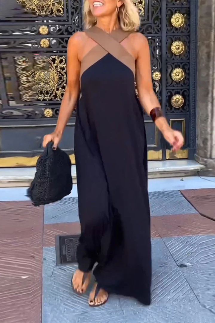 Mila | Cross-Neck Maxi Dress