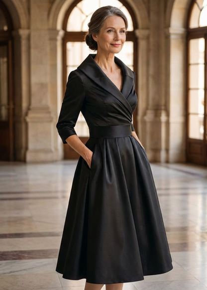 Maribel | Elegant Shimmer Midi Dress