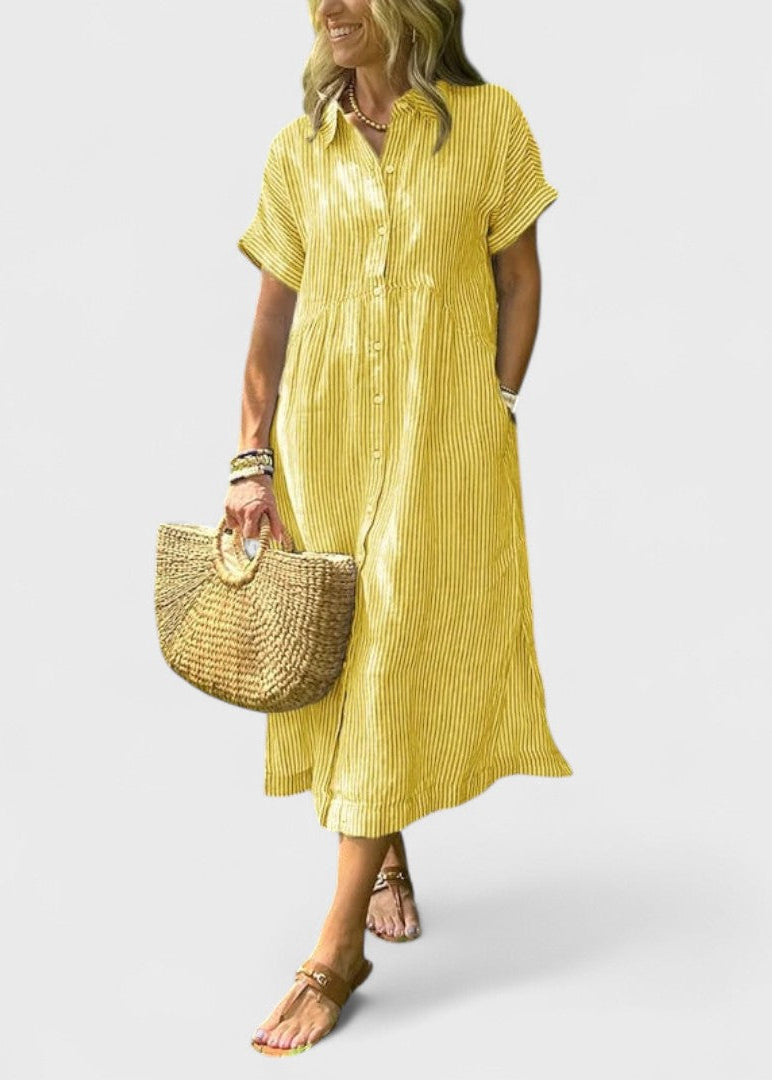 Sunny Striped Maxi Dress – Breezy Coastal Vibes