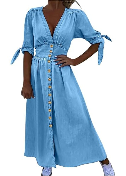 Daisy Lou | Elegant Button-Down Dress