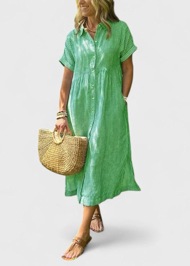 Sunny Striped Maxi Dress – Breezy Coastal Vibes