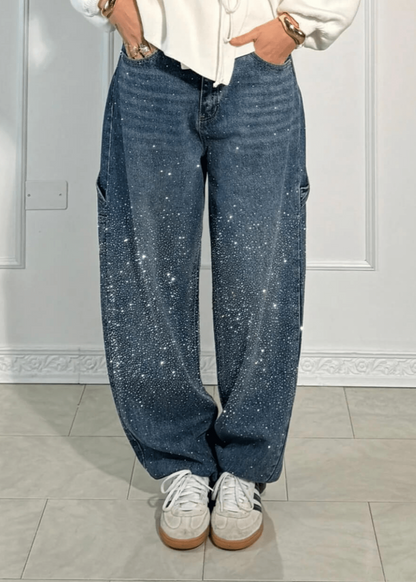 Brooklyn | Trendy Glitter Balloon Jeans