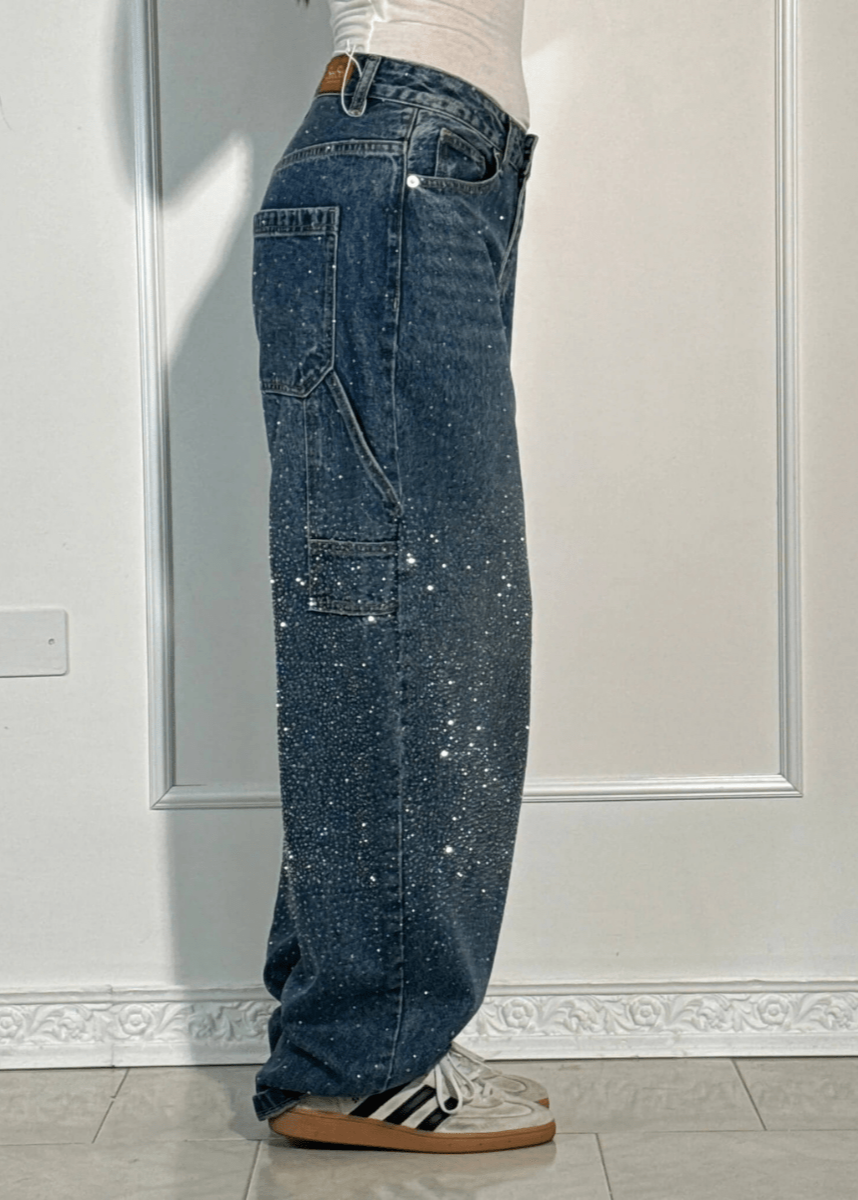 Brooklyn | Trendy Glitter Balloon Jeans