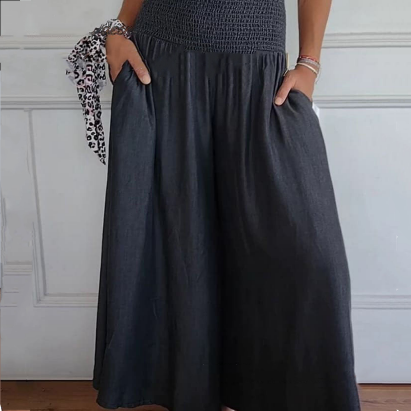 Liora | High-Waist Wide-Leg Pants with Pockets