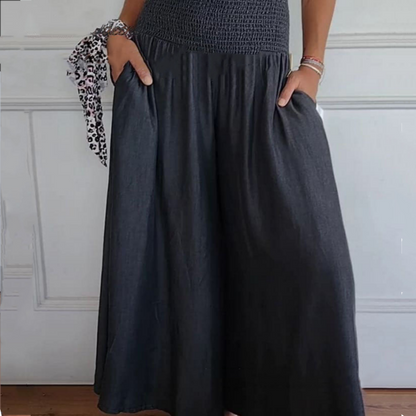 Liora | High-Waist Wide-Leg Pants with Pockets