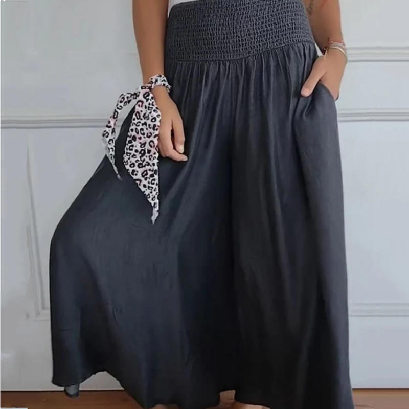 Liora | High-Waist Wide-Leg Pants with Pockets