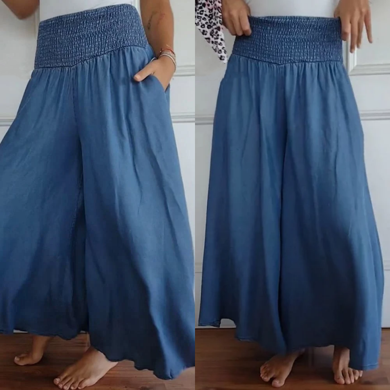 Liora | High-Waist Wide-Leg Pants with Pockets