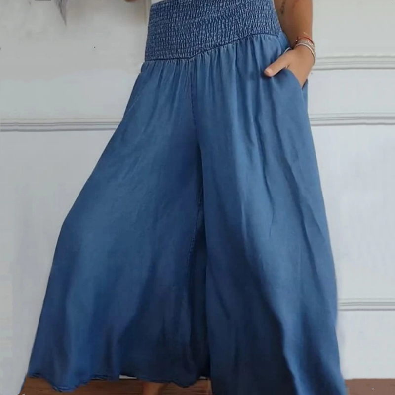Liora | High-Waist Wide-Leg Pants with Pockets