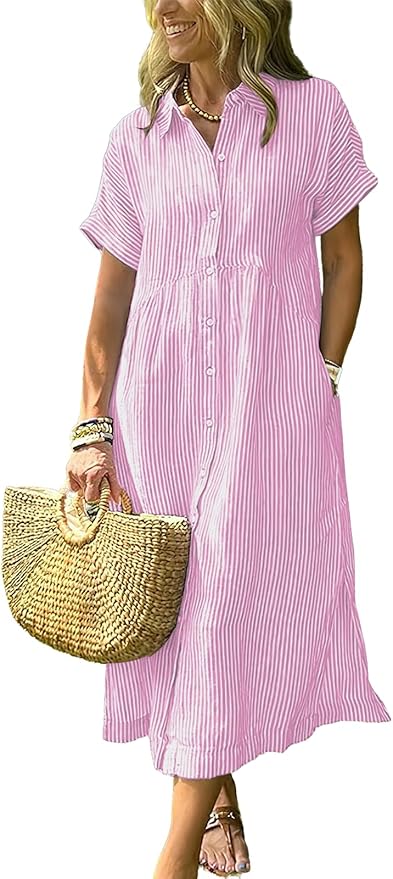 Sunny Striped Maxi Dress – Breezy Coastal Vibes